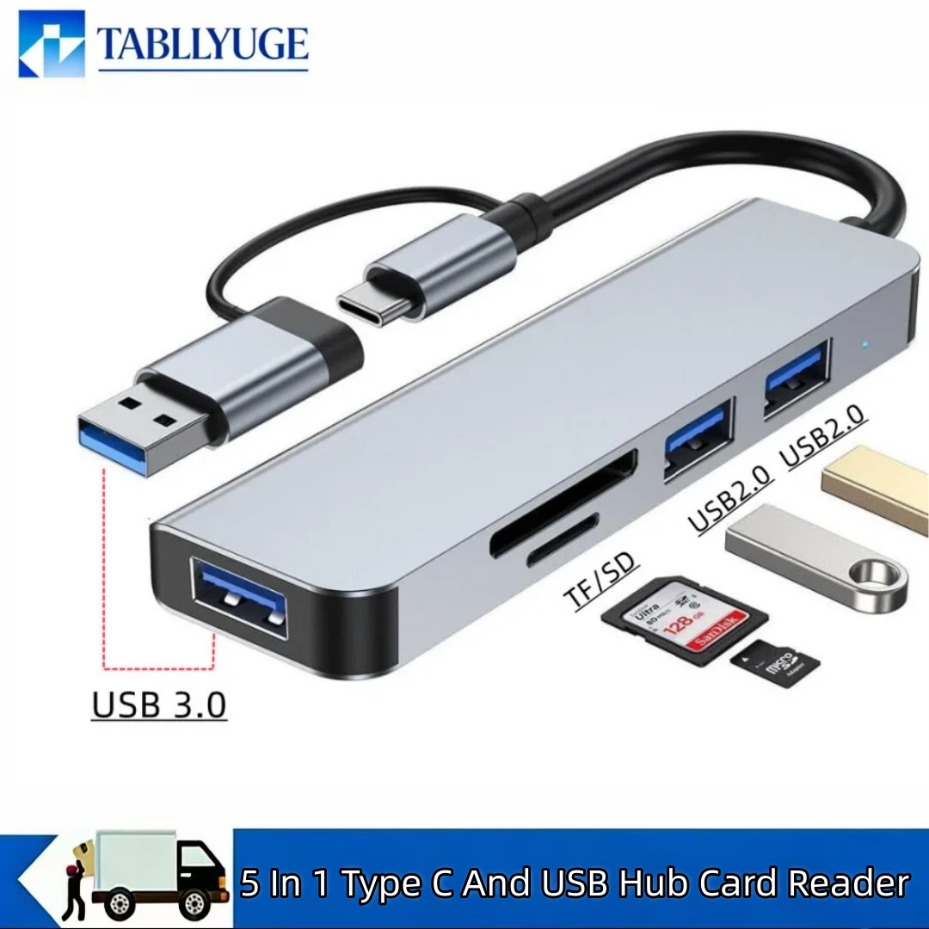 Microsd Card Tablet - Hub USB-C 5/7/8 ports avec lecteur