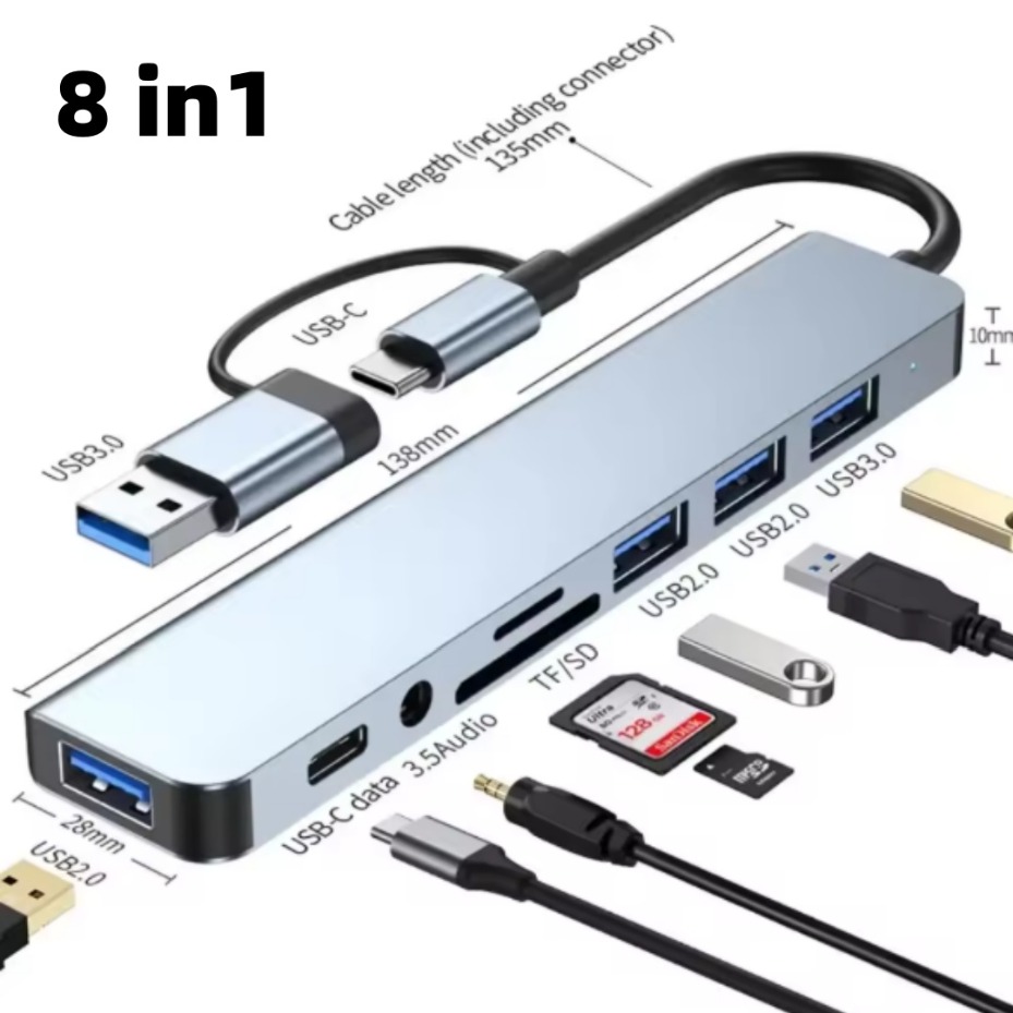 Hub USB-C 5/7/8 ports avec lec - Microsd Card Tablet avis et prix